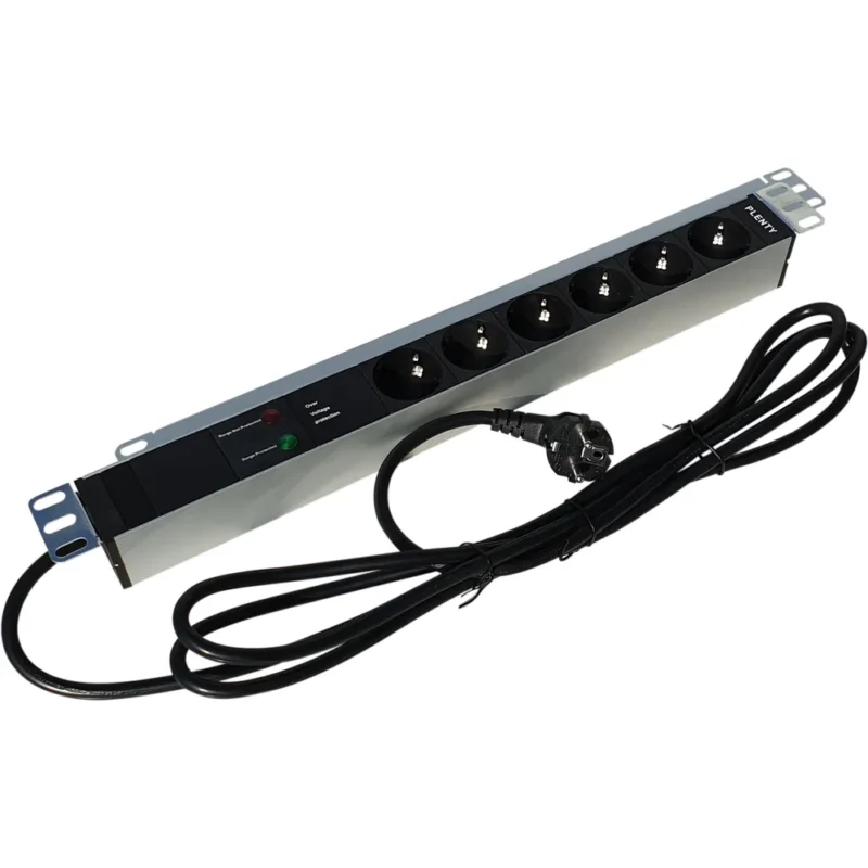 POWERPANEL 1HE 6XSCHUKO M. TRANSIENTBESK