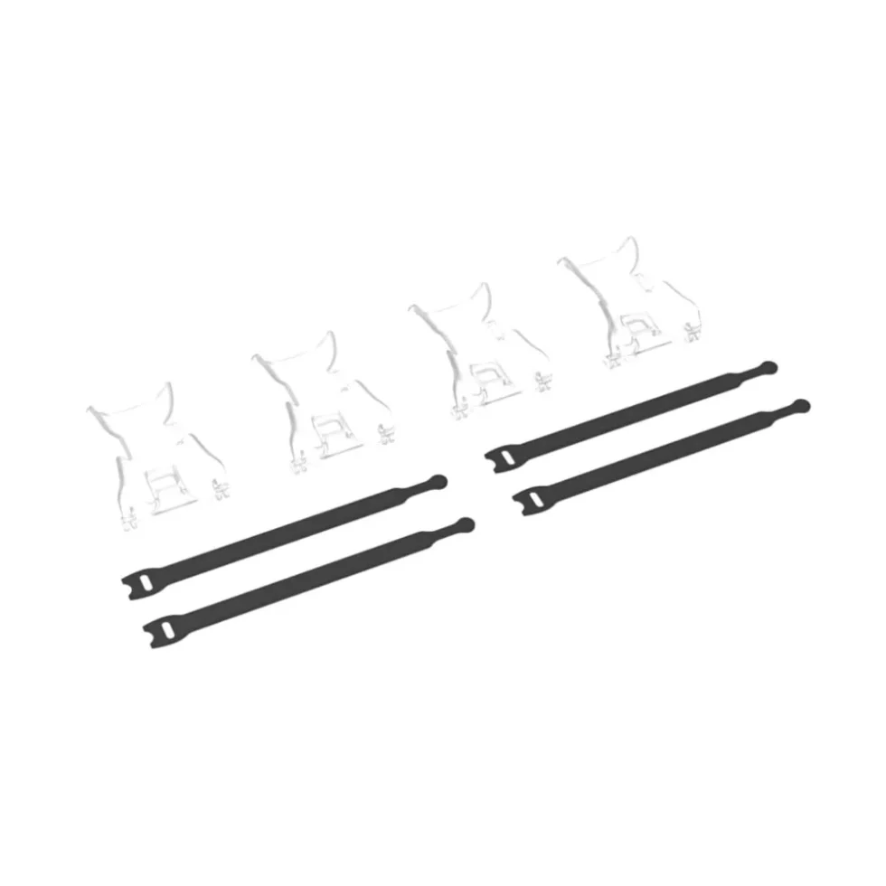 KABEL MANAGEMENT SET, 4X HOLDER + VELCRO