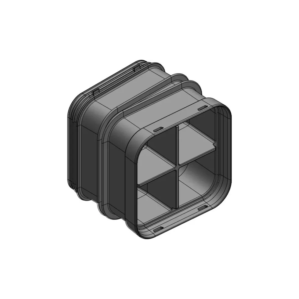 MULTIDUCT 4W XL 5° H/V 0,3M 4X160MM