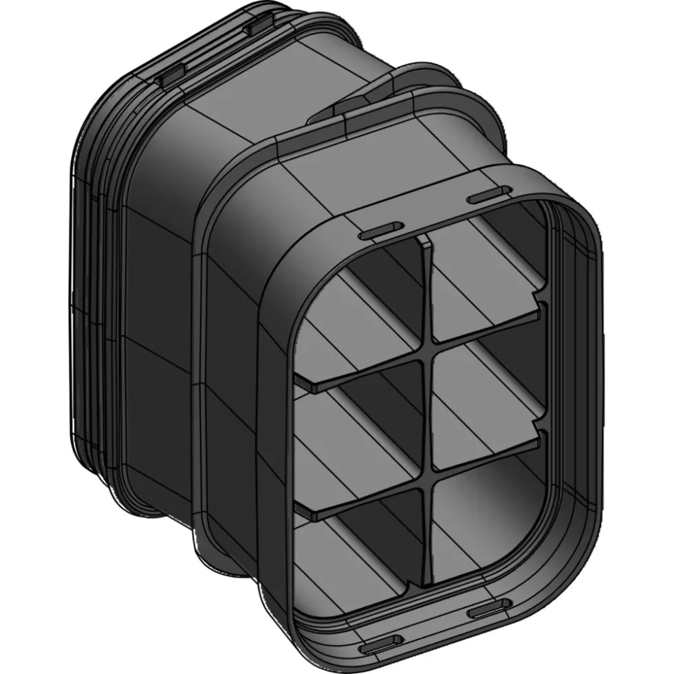 MULTIDUCT 6W 15° H/V 0,3M 6X110MM