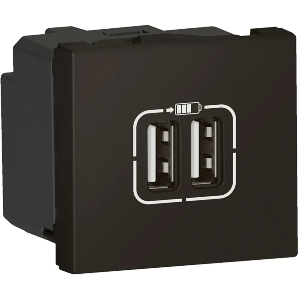 MOSAIC USB LADER 2XA 2.4A 2M MAT SORT